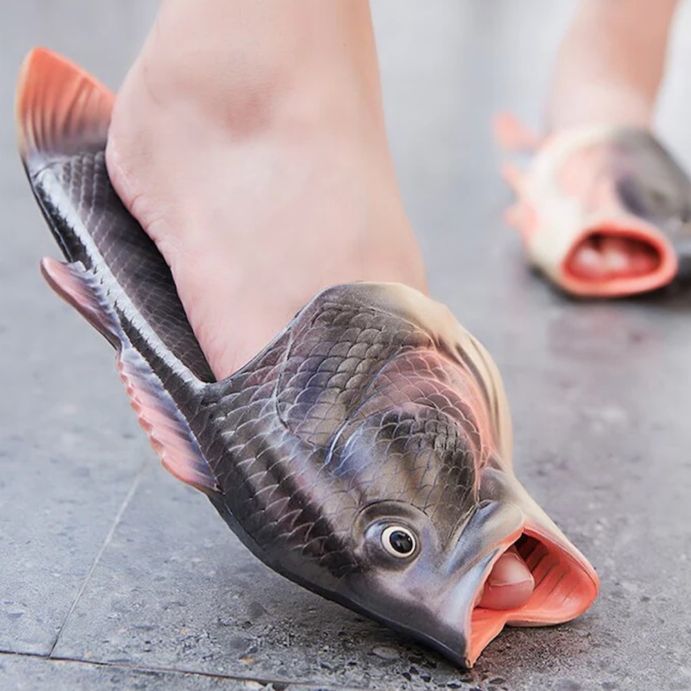 CMW Rubber Fish Sandals Pool Slides Flip Flops Outdoor Beach‎ Slippers Men Women